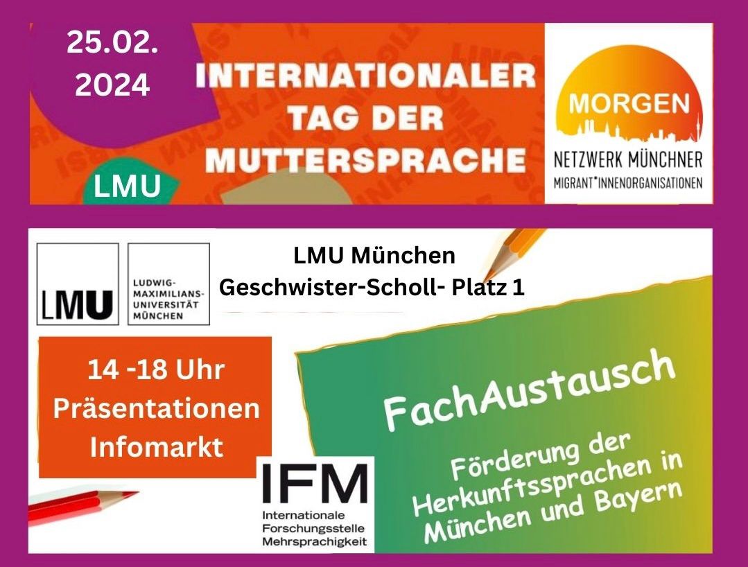 Einladung zum Fachaustausch Muttersprache & Mehrsprachigkeit an der LMU München